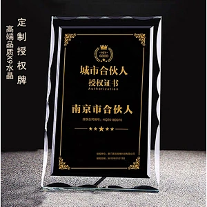 Clear plastic trophy customized shape transparent acrylic trophy as badge of honor
