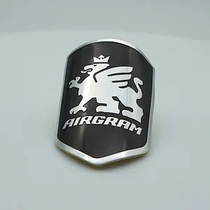 Professional Custom Top Quality  logo plate 3M Adhesive 3d machine embosed metal sticker for bicycle