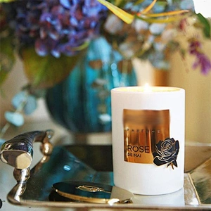 Wholesale Personality Custom Made 3M Adhesive Sticker Metal Perfume Candle jar Label for glass jar