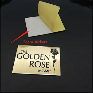 Customized Logo Metal Perfume Private Bottle Label Embossed Aluminum Perfume Stickers