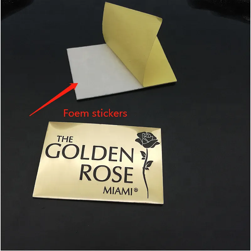 Customized Logo Metal Perfume Private Bottle Label Embossed Aluminum Perfume Stickers