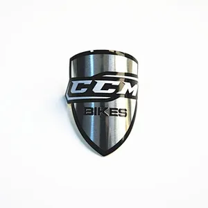 Custom metal aluminum die-cast aluminum sticker bike logo with name for custom label