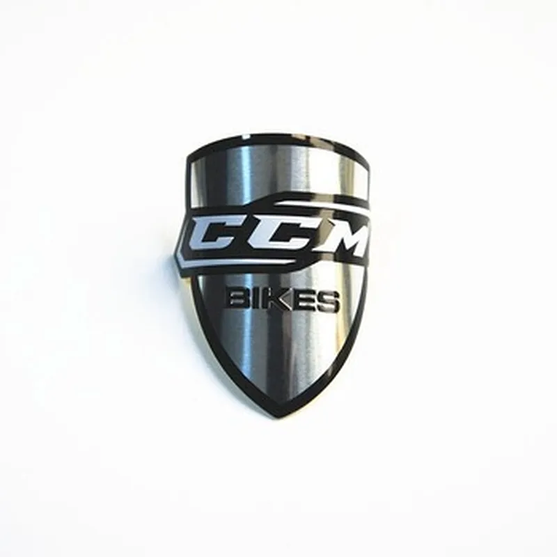 Custom metal aluminum die-cast aluminum sticker bike logo with name for custom label