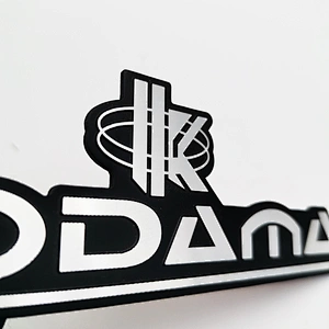 Customized self-adhesive metal Logo 3m metal aluminum plate refrigerator labels sticker