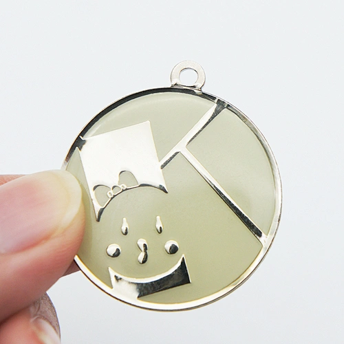 Gold metal plate with custom  embossed/engraved Alloy Round Custom Brand Logo Hang Tag/sticker for Bags