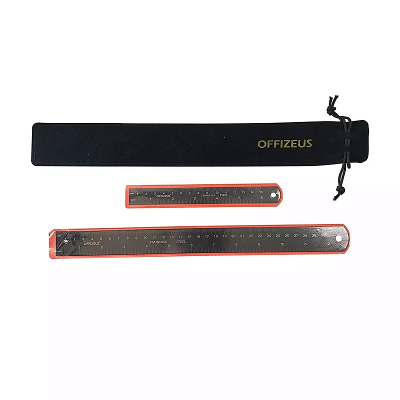 tailors custom 15cm 30cm metal brass black folding stationary right angle stainless steel etch ruler