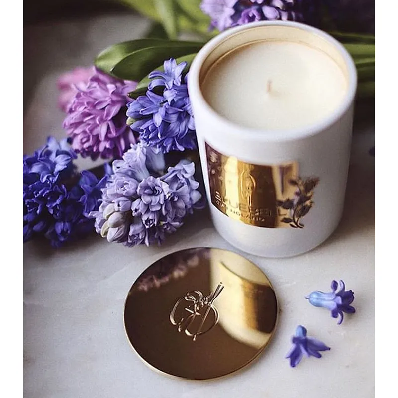 Wholesale Personality Custom Made 3M Adhesive Sticker Metal Perfume Candle jar Label for glass jar