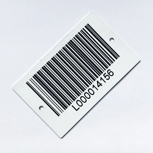 custom 3d printing sticker qr/bar/upc codes logo metal label