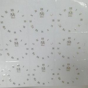 custom printing clear electroforming metal brand logo nickel stickers for watch dials