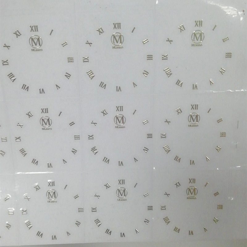 custom printing clear electroforming metal brand logo nickel stickers for watch dials