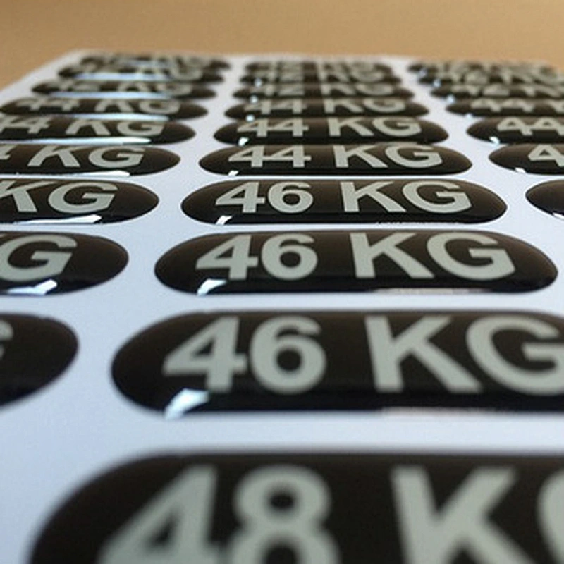 Customized cheap transparent epoxy resin table top  independently designed logo resin stickers