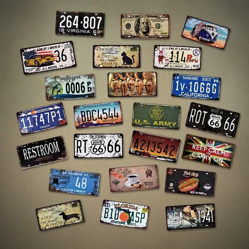 Custom new premium car badge/car phone number Aluminum signs board tag for custom tag