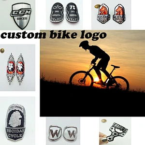 custom high quality emboss bike label metal logo sticker