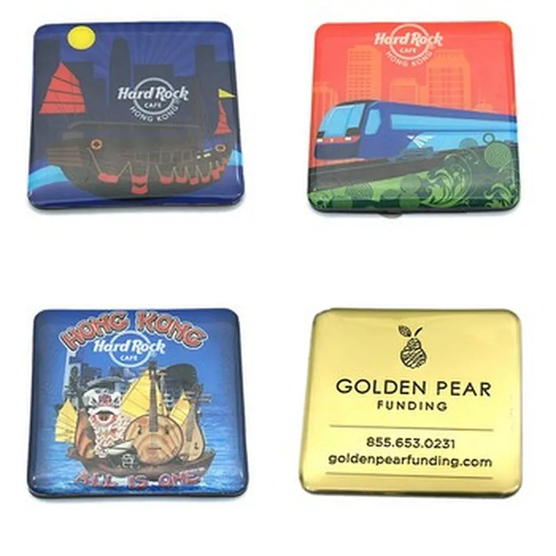 Customized 3D transparent epoxy refrigerator magnetic sticker label for magnetic sticker