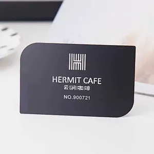 Custom metal fashion label card creative business card magnetic stripe card made for members