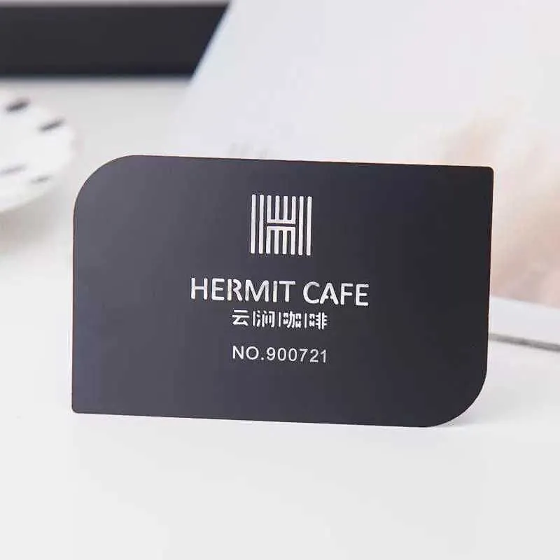 Custom metal fashion label card creative business card magnetic stripe card made for members