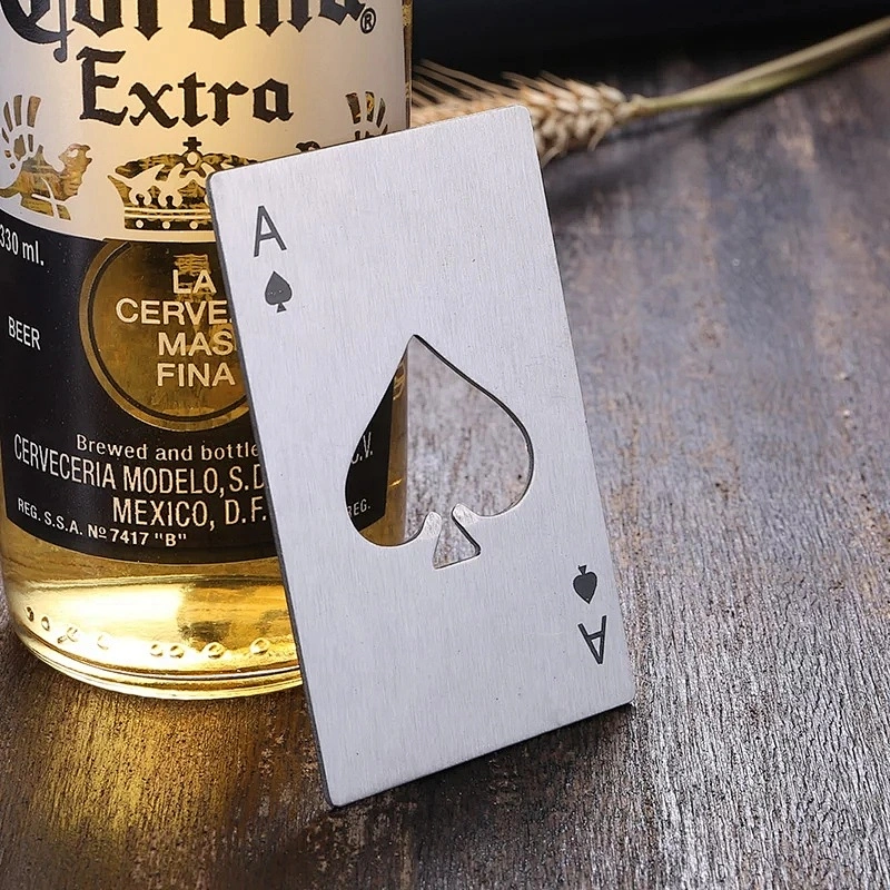 2020 custom  souvenir gift Metal card/ stainless steel card bottle opener for bar/home