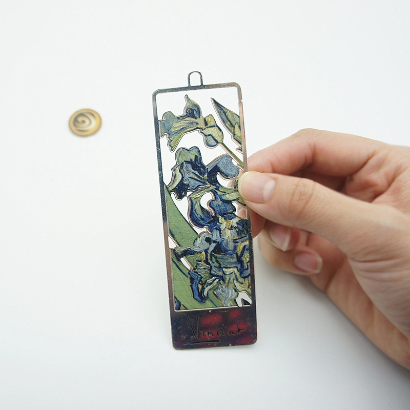 Wholesale custom metal engraved etched brass bookmarks