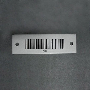 prototype tagging printed metal aluminium asset tag metal aluminium barcode labels for custom label