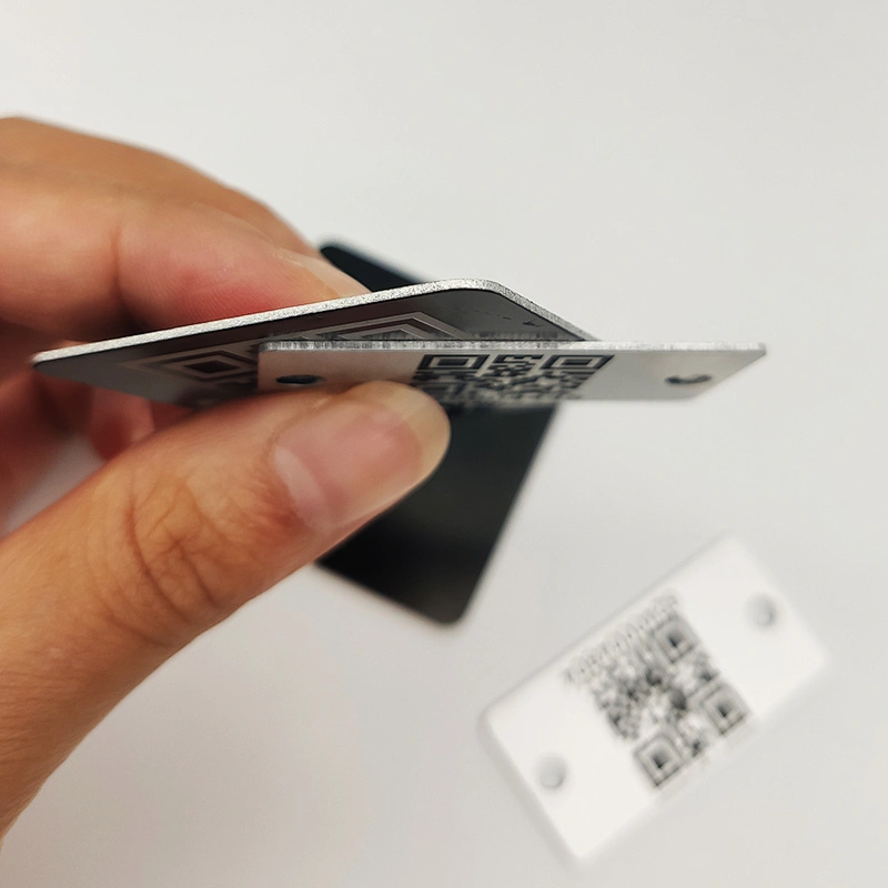 custom 3d printing sticker qr/bar/upc codes logo metal label