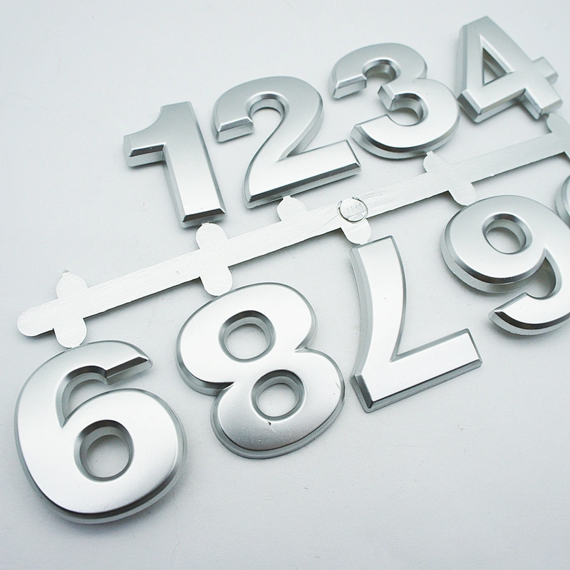 custom high quality emboss bike label metal logo sticker