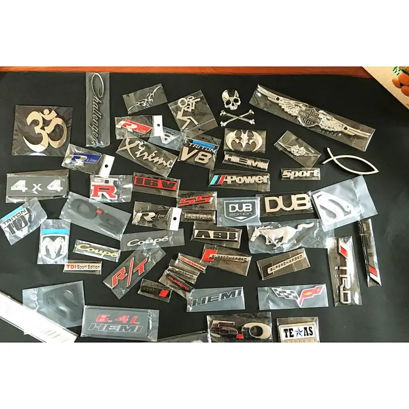 Custom hot selling chrome badge professional car decoration sticker plastic logo nameplate/label