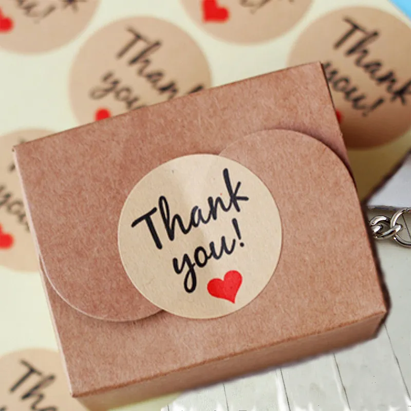 Custom paper printing label thank you 3d adhesive logo stickers