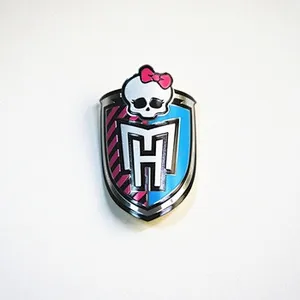 Custom metal aluminum die-cast aluminum sticker bike logo with name for custom label