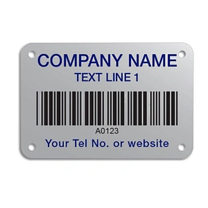 prototype tagging printed metal aluminium asset tag metal aluminium barcode labels for custom label