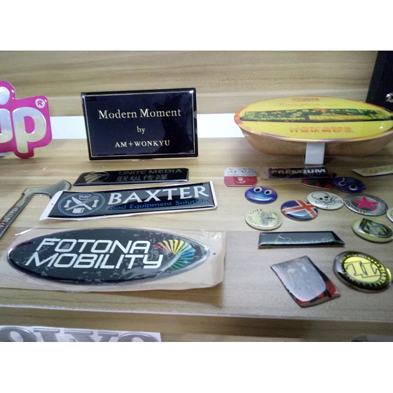 Custom high quality cheap 3D floor paint 3M adhesive clear epoxy resin logo sticker