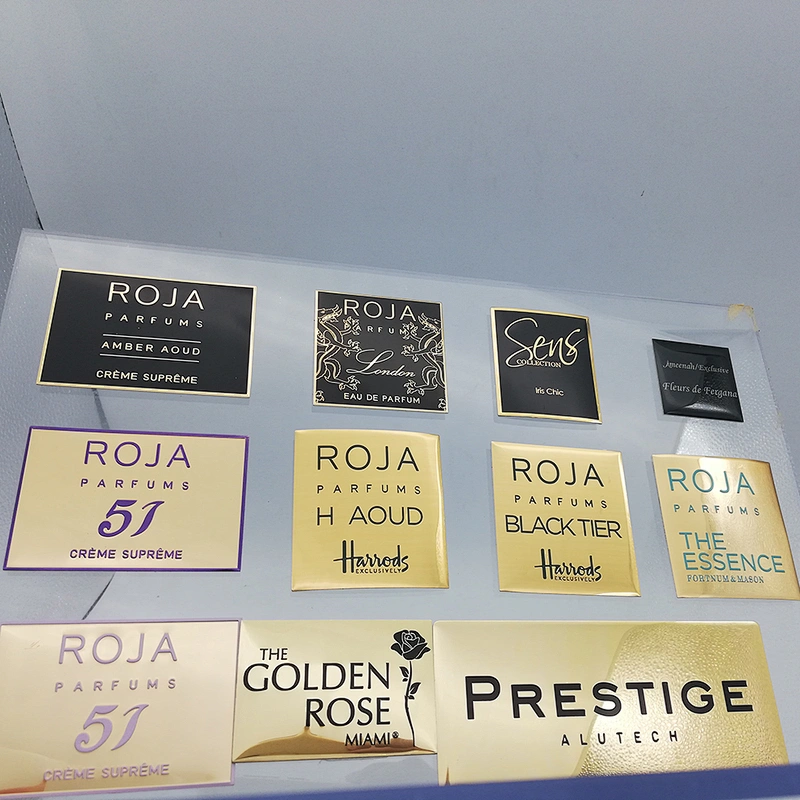 2019 custom self adhesive metal aluminum sticker embossed logo label / delicate metal embossed labels