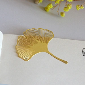Wholesale personalized blank custom brass Oak leaf bookmark