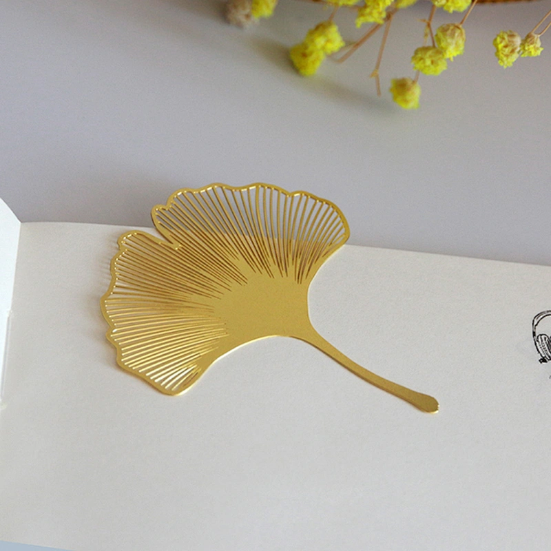 Wholesale personalized blank custom brass Oak leaf bookmark