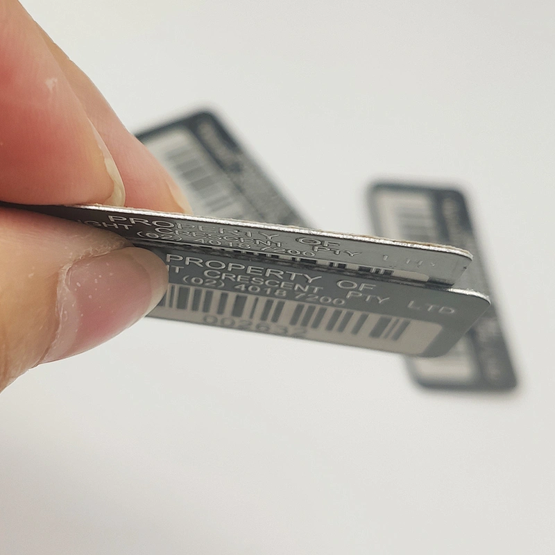 Selling laser engraving metal aluminum serial number barcode asset barcode label for custom label