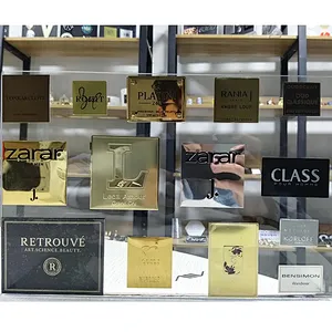 Custom Perfume label metal printing logo stickers