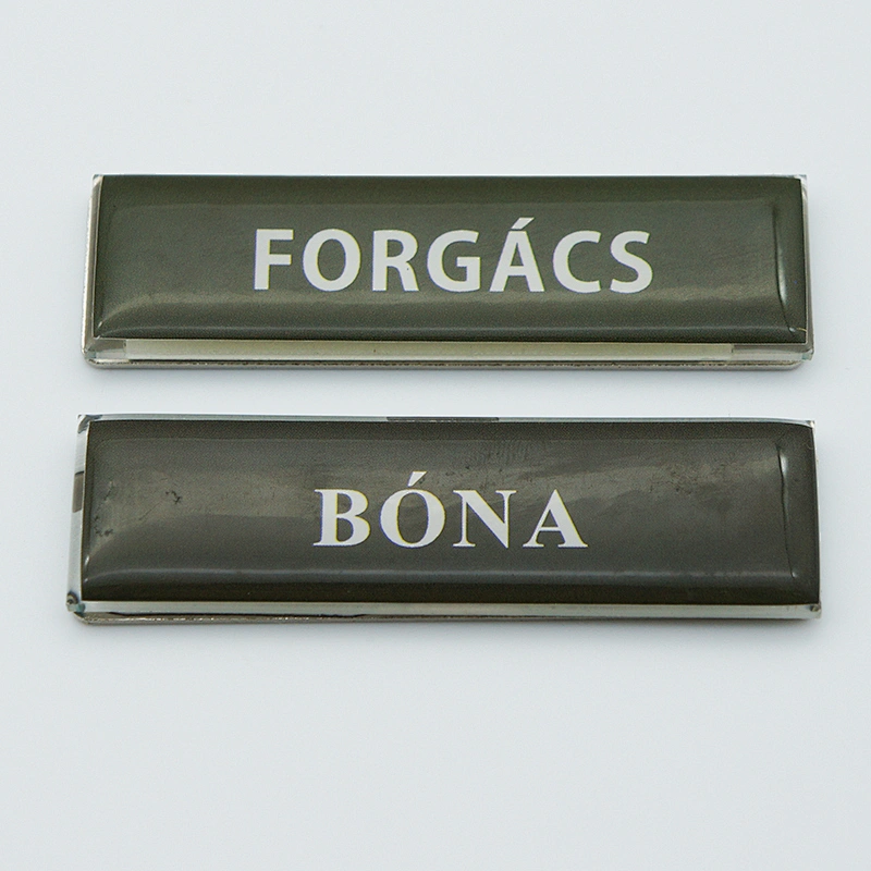 metal aluminium plastic acrylic epoxy blank name tag badge magnetic id with logo
