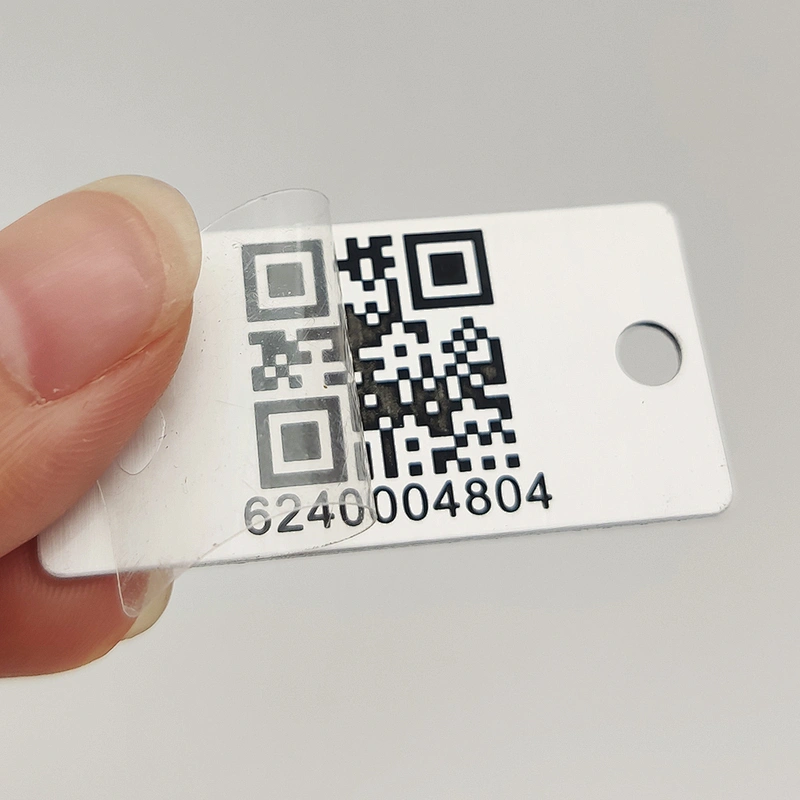 Sell high quality metal aluminum barcode label qr code serial number label for custom label