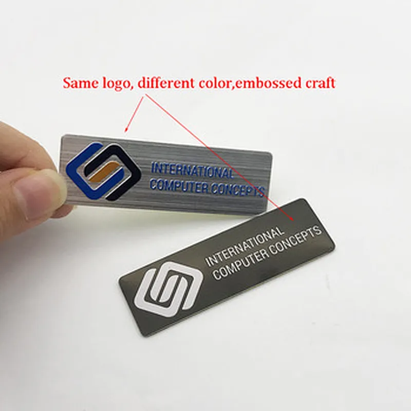 Customized self-adhesive metal Logo, 3m metal aluminum plate for cars