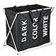 hot selling water proof three grid laundry organizer bag dirty Laundry basket for bathroom Collapsible home toy basket