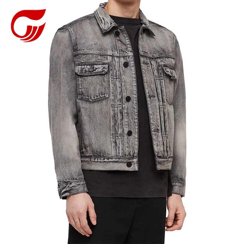 Hot-sale retro fashion new designed dark gray mens jacket