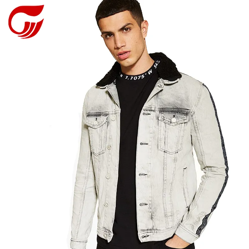 hot sale Grey denim jacket wholesale for man