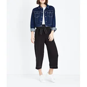 2019 new style long sleeve custom denim female jeans jacket for woman
