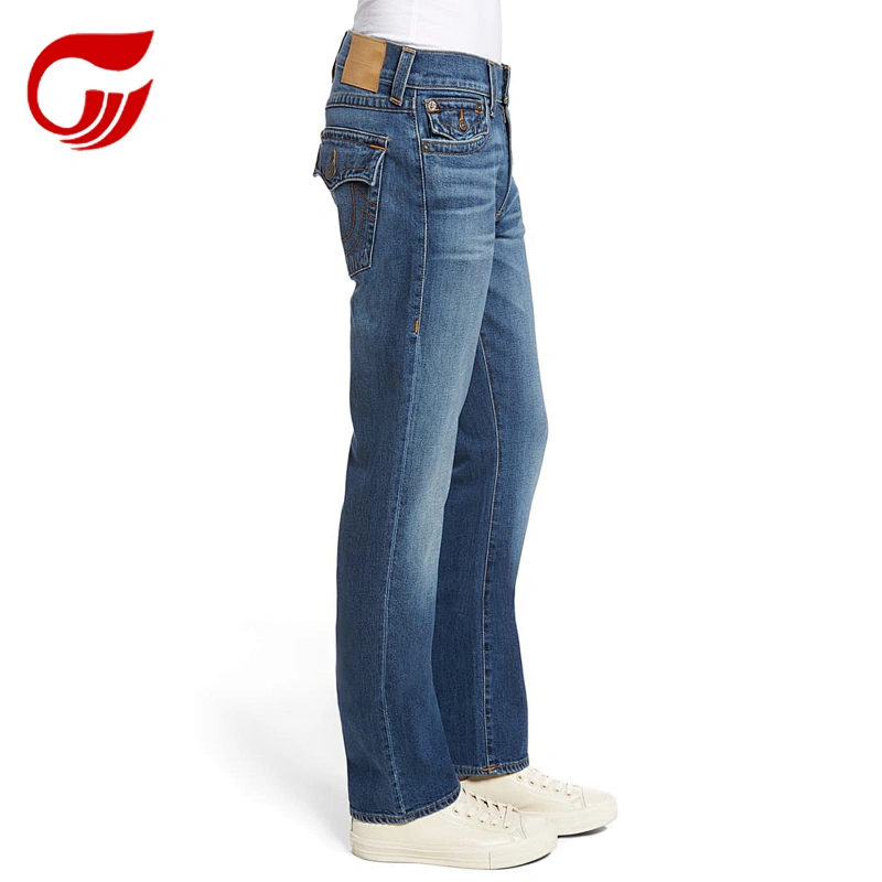 2019 fashionable straight whisker jeans pants