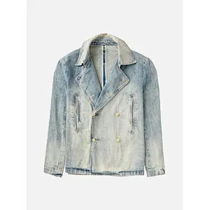 custom bomber riding jackets light blue men thin winter coat