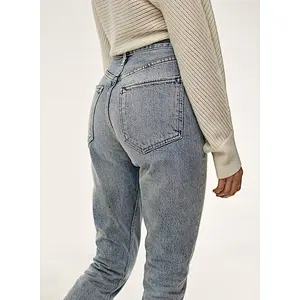 wholesale vintage urban denim straight leg women jeans pent