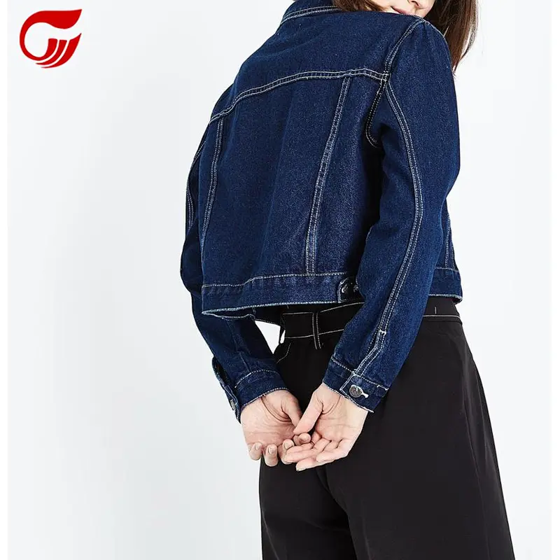 2019 new style long sleeve custom denim female jeans jacket for woman