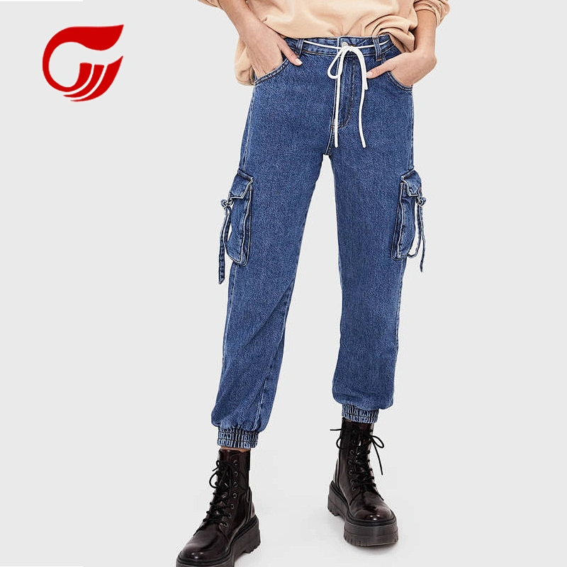 Cargo jogger jeans for women