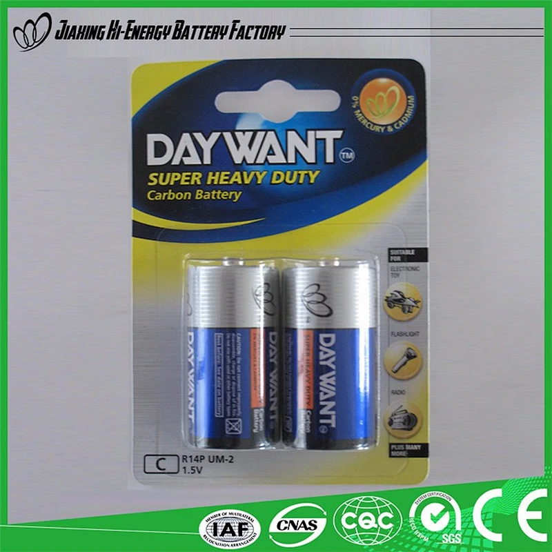 R14/C Size Environment Friendly Fashion Design Primary Battery