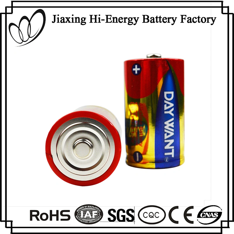 Top Quality LR20 Aluminum Foil Jacket D Alkaline Battery