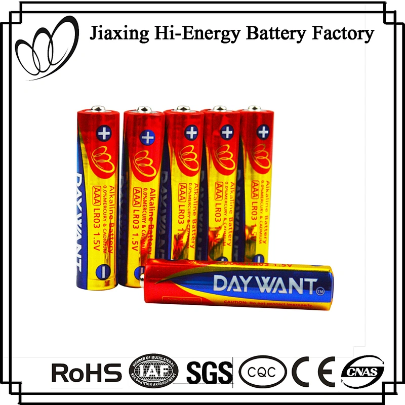 Cheap AAA Aluminum Foil Jacket LR03 AM4 Alkaline Dry Battery